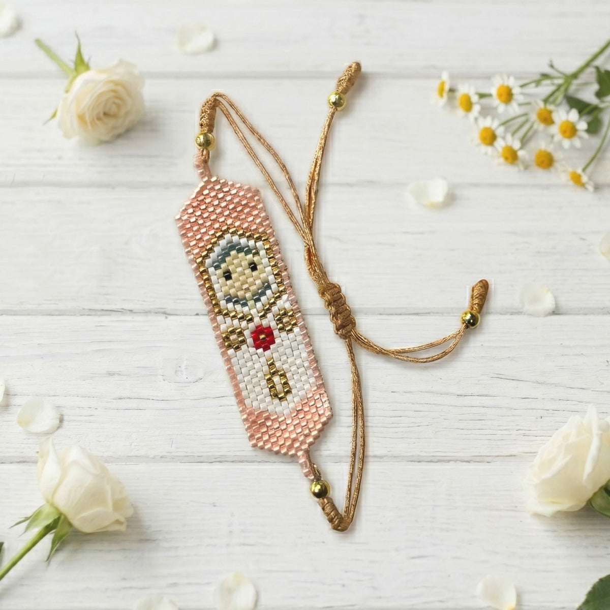 Pulsera Virgen Rosada
