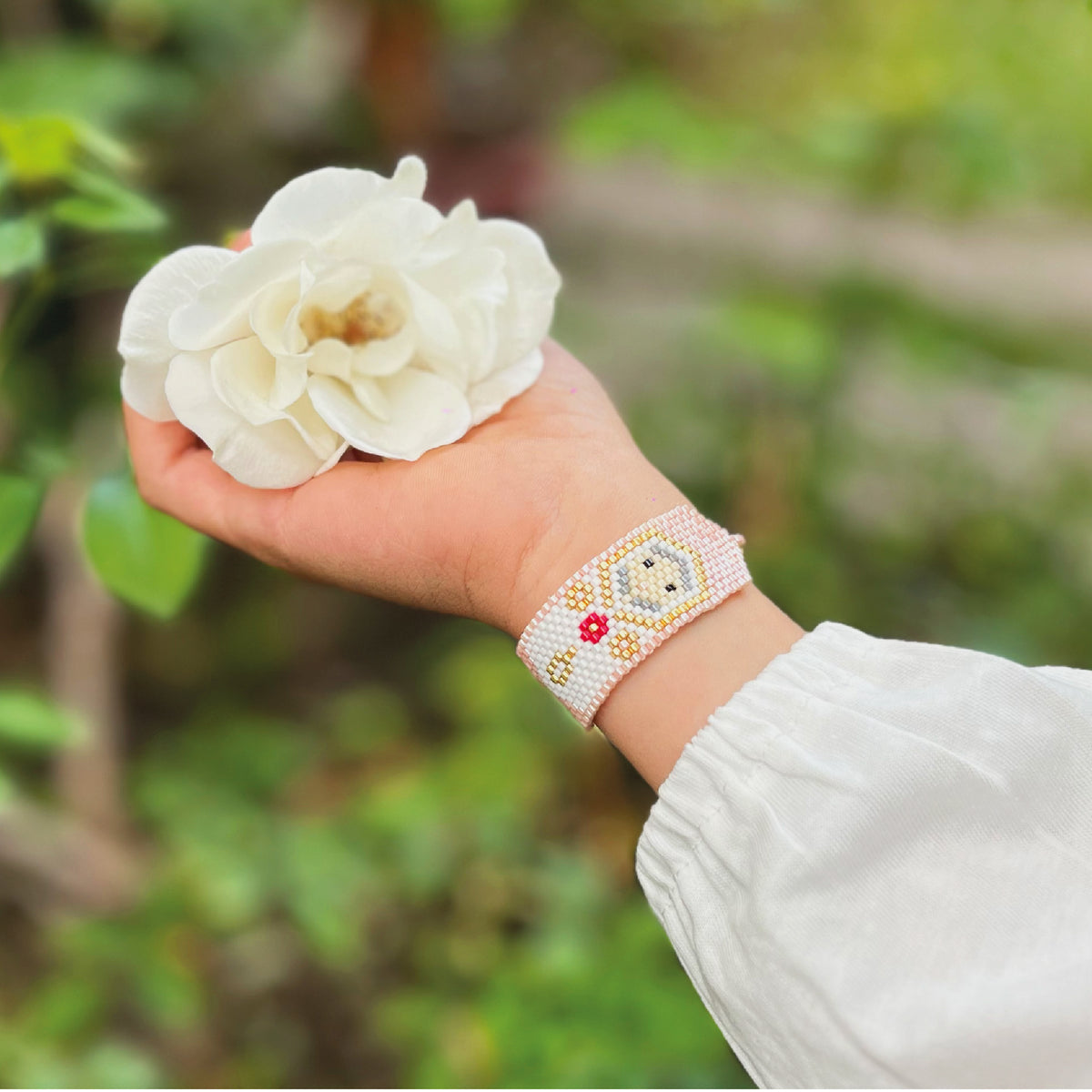 Pulsera Virgen Rosada