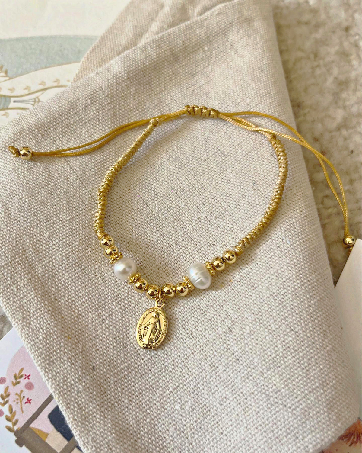 Pulsera Perla Medalla