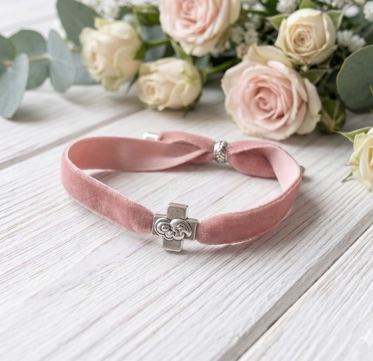 Pulsera Terciopelo Rosa Viejo