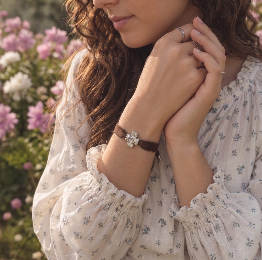Pulsera Terciopelo Café