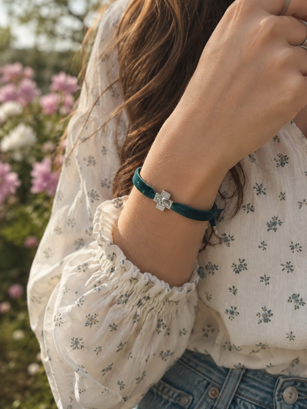 Pulsera Terciopelo Petroleo