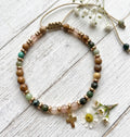 Pulsera Cruz Piedras