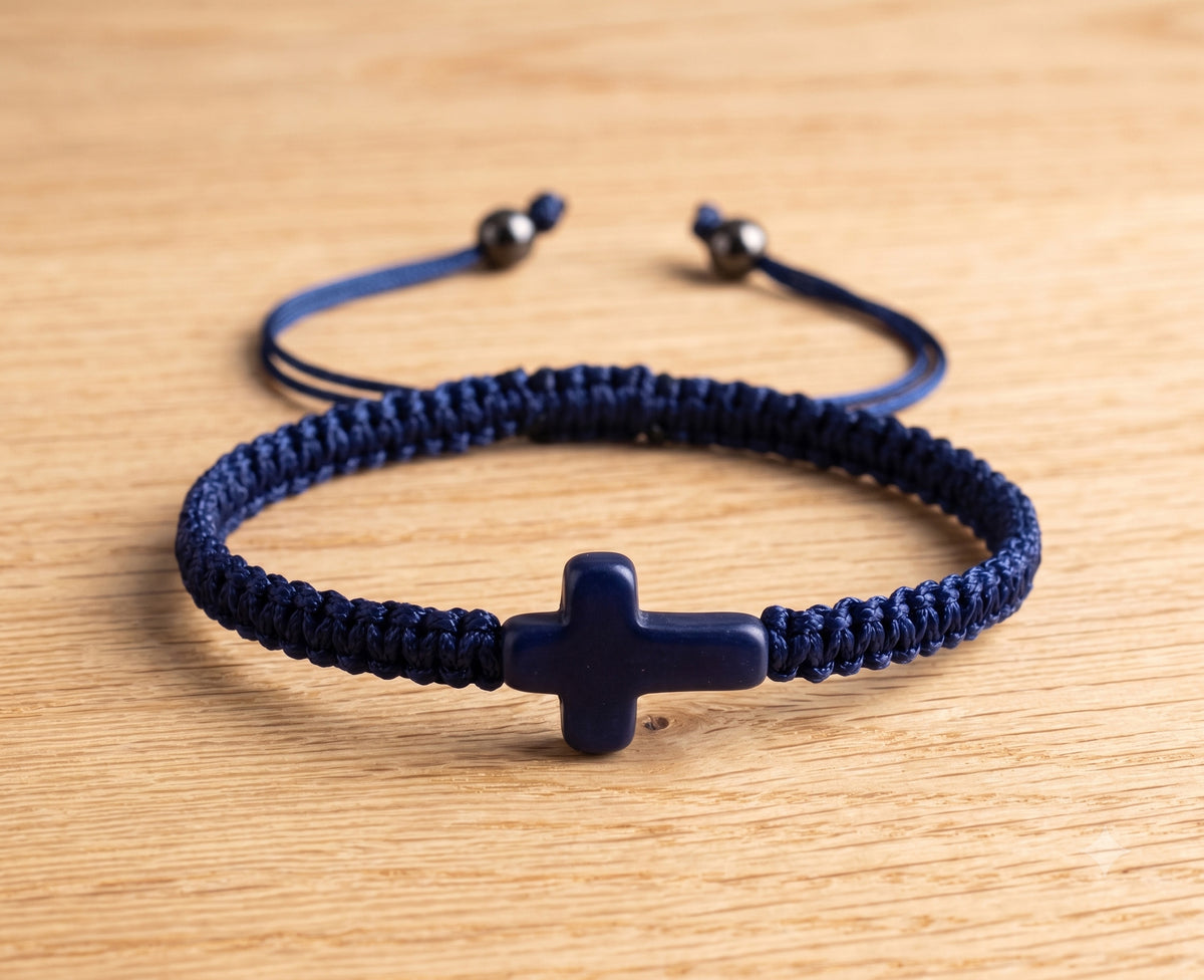 Pulsera Tejida Hombre Azul