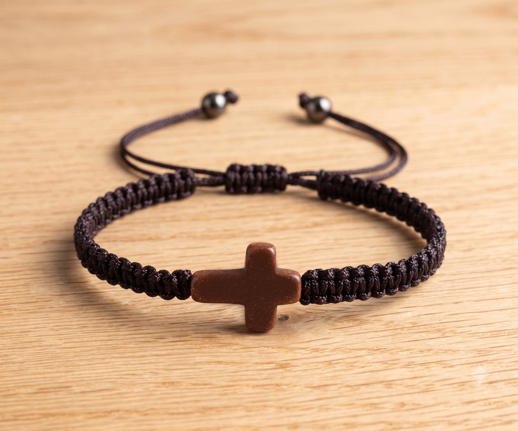Pulsera Tejida Hombre Cafe
