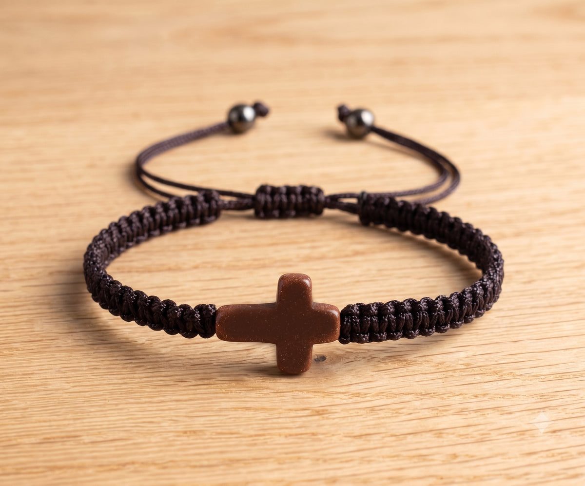Pulsera Tejida Hombre Cafe