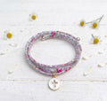 Collar Liberty Rosado Blanco Cruz Calada